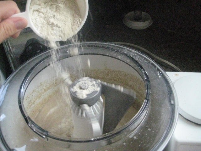Keep Adding Einkorn Flour to Pita Mixture