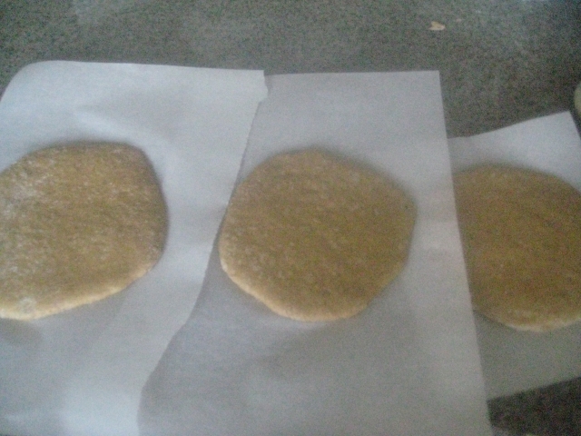 Rolled Einkorn Pitas Resting for 30 Minutes