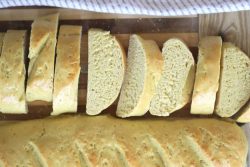 sliced einkorn french bread